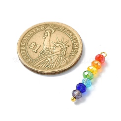 Coloful Faceted Glass Beaded Pendants&nbsp;PALLOY-JF02525-01
