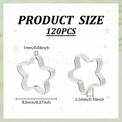 120Pcs Rack Plating Brass Bead Frames&nbsp;KK-PH0010-78S