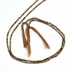 Natural Unakite Bead Strands&nbsp;G-G914-2mm-30