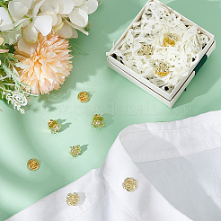 4 Pairs Flower Alloy Lapel Pin Backs for Backpack Clothes&nbsp;JEWB-BC0001-12G