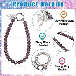 3Pcs Glass Pendant Decorations&nbsp;HJEW-YW00570