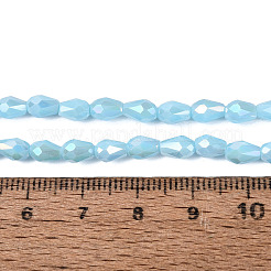 Opaque Solid Color Electroplate Glass Beads Strands&nbsp;LS-EGLA-N013-P4mm-B12