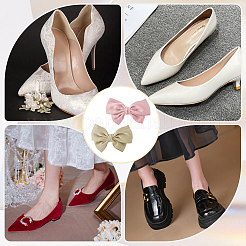 4Pcs 2 Colors Polyester Bowknot Shoe Decorations&nbsp;FIND-GF0005-01