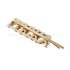 Word LUCKY Alloy Rhinestone Hair Bobby Pins&nbsp;FIND-WH0152-34C-KCG