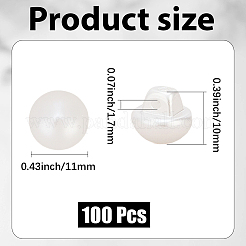 1-Hole ABS Plastic Shank Buttons&nbsp;BUTT-WH20001-05C