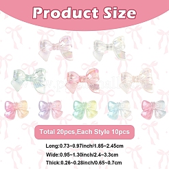 20Pcs 2 Styles Transparent Resin Cabochons&nbsp;RESI-YW0005-43