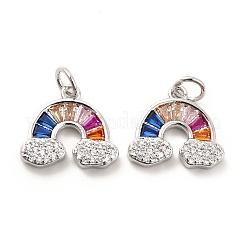 Rack Plating Brass Cubic Zirconia Charm&nbsp;KK-K270-01P