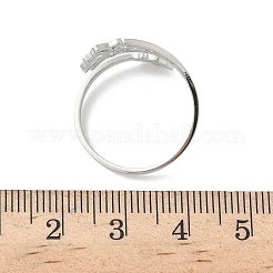 304 Stainless Steel Cuff Rings for Women&nbsp;RJEW-F195-01P
