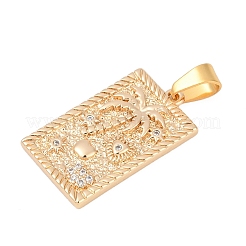 Brass with Cubic Zirconia Pendants&nbsp;KK-Q096-12G