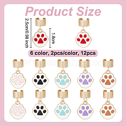 12Pcs 6 Colors Alloy Enamel Stethoscope Pendant Decorations&nbsp;HJEW-OC00200