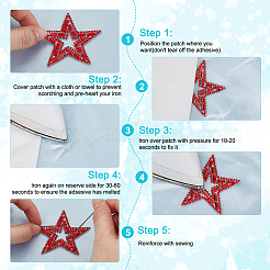 24Pcs 3 Colors Star Glass Rhinestone Hotfix Rhinestone&nbsp;DIY-DR0002-05