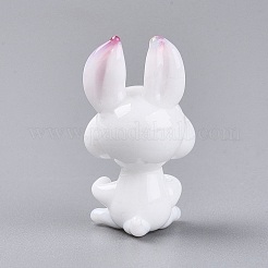 Handmade Lampwork Rabbit Figurine Display Decorations&nbsp;LAMP-N034-27