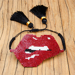 Bohemian Style Glass Seed Beads Braided Bead Bracelets for Women&nbsp;EW8497-3