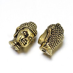 Alloy 3D Buddha Head Beads&nbsp;PALLOY-G052-M