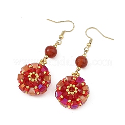 Glass Seed Beads Dangle Earrings&nbsp;EJEW-MZ00763-02