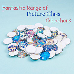 Printed Picture Glass Cabochons&nbsp;GGLA-PH0005-25mm-001