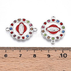 Alloy Rhinestone Enamel Connector Charms&nbsp;PALLOY-T092-02