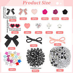DIY Resin Rhinestone & ABS Plastic & Plastic Cabochons&nbsp;FIND-SC0021-32