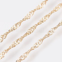 Long-Lasting Plated Brass Chain Necklaces&nbsp;X-NJEW-K112-11G-NF