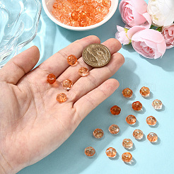 100Pcs Autumn Theme Transparent Glass Beads&nbsp;GLAA-SP0001-53