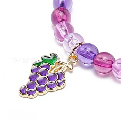 4Pcs 4 Style Acrylic Round Beaded Stretch Bracelets Set&nbsp;BJEW-JB08926-05