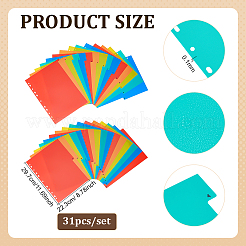 Plastic Notebook Index Divider Sheets&nbsp;FIND-WH0173-386