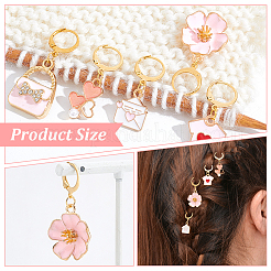 12Pcs 6 Style Pink Theme Locking Stitch Markers for Valentine's Day&nbsp;HJEW-PH01602