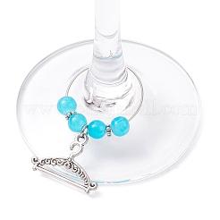 Tibetan Style Sewing Theme Alloy Wine Glass Charms&nbsp;AJEW-JO00250