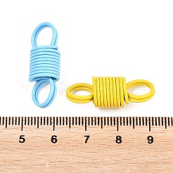 Spray Painted Iron Spring Double-hole Connector Charms&nbsp;FIND-C091-02