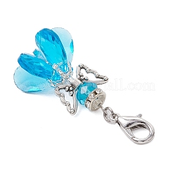 Angel Glass Pendant Decorations&nbsp;HJEW-MZ00260-05