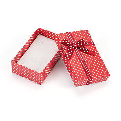 Polka Dot Print Cardboard Jewelry Gift Boxes with Bowknot&nbsp;LS-CON-TAC0001-10B