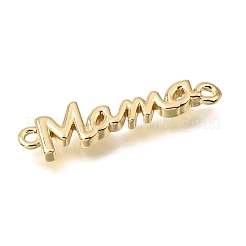 Mother's Day Brass Word Mama Links Connector Charms&nbsp;KK-C263-25B-G