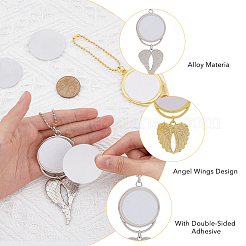 4 Sets 2 Colors Heat Transfer Printing Blank Round Car Hanging Pendant Decorations&nbsp;AJEW-FH0003-46