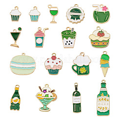 34Pcs 17 Styles Food Theme Alloy Enamel Pendants&nbsp;ENAM-TA0003-65