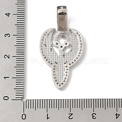 Brass Micro Pave Cubic Zirconia Pendants&nbsp;KK-U047-09P