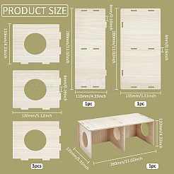 Wooden Hamster Hideout House&nbsp;AJEW-WH0270-086B