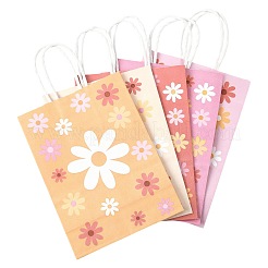 12Pcs 5 Colors Rectangle with Sunflower Pattern Paper Gift Bags&nbsp;CARB-FS0001-06