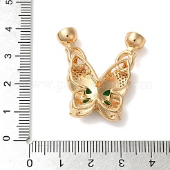 Brass Micro Pave Cubic Zirconia Fold Over Clasps&nbsp;KK-A227-36G