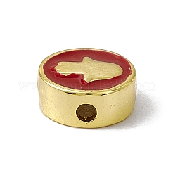 Real 18K Gold Plated Brass Enamel Beads&nbsp;LS-KK-F814-05G-02