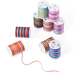 9 Rolls 9 Colors Segment Dyed Polyester Thread&nbsp;NWIR-TA0001-37B