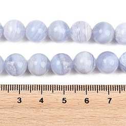 Natural Blue Lace Agate Beads Strands&nbsp;G-D106-A01-10mm