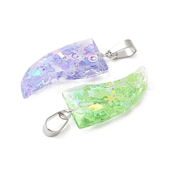 Luminous Resin Sequins Pendants&nbsp;RESI-V006-01A-P