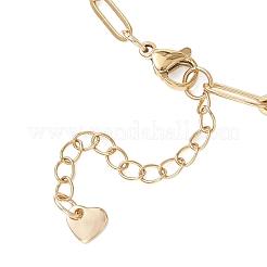 304 Stainless Steel Screw Carabiner Lock Pendant Paperclip Chain Necklaces&nbsp;NJEW-JN05860-01