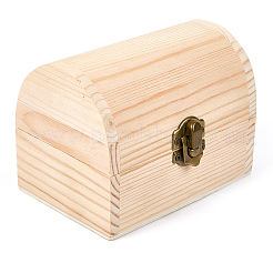 1Pc Unfinished Wooden Storage Box&nbsp;WOCR-SP0001-02