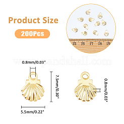 200Pcs 304 Stainless Steel Charms&nbsp;STAS-DC0016-13