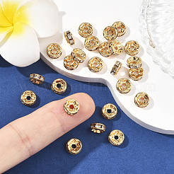 SHEGRACE Brass Micro Pave Clear Cubic Zirconia Spacer Beads&nbsp;XGRQ1U993-363G