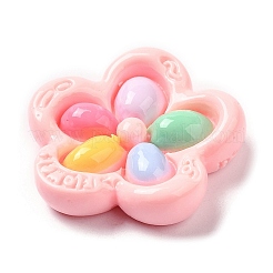 Opaque Flower Resin Cabochons&nbsp;RESI-C035-01B