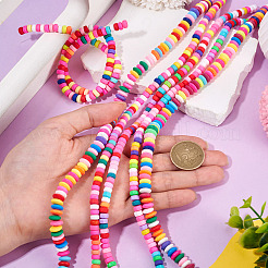 6Strands 3 Styles Handmade Polymer Clay Beads Strand&nbsp;CLAY-TA0002-09