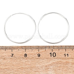 925 Sterling Silver Huggie Hoop Earrings&nbsp;EJEW-C179-05C-S