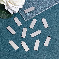 304 Stainless Steel Stamping Blank Tag Pendants&nbsp;STAS-UN0021-72P